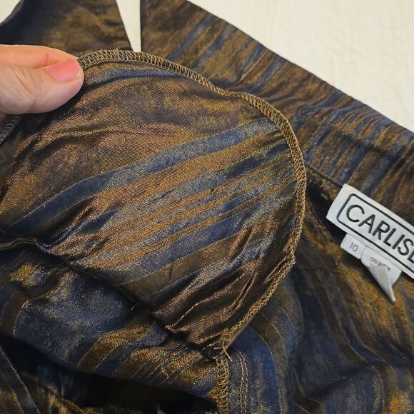 CARLESLE vintage open front stripped jacket size 10 - Picture 9 of 9